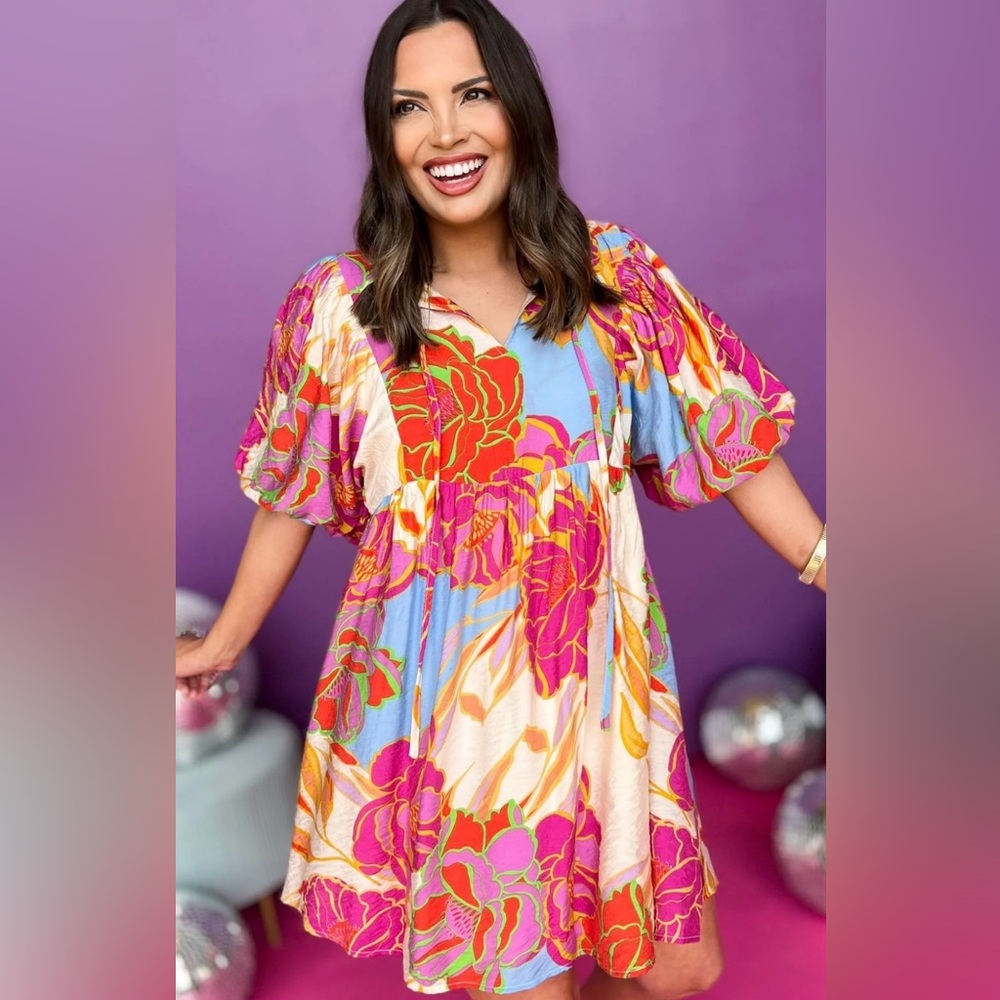 Jodifl flower lined dress small